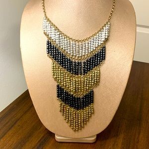Multi-stone cascading 16 inch necklace with 3 inch extender